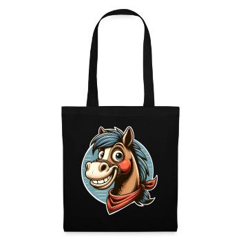 Cheval - Sac en tissu - noir - Devant