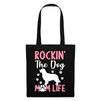 Rockin' The Dog Mom Life Golden Retriever Mom Hall - Stoffbeutel - Schwarz - Vorne