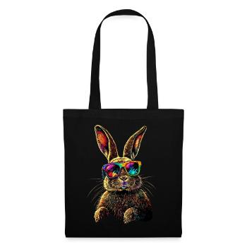 Hase Kaninchen Liebhaber Feldhase Bunny Süße Hasen - Stoffbeutel - Schwarz - Vorne