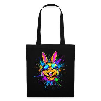 Hase Kaninchen Liebhaber Feldhase Bunny Süße Hasen - Stoffbeutel - Schwarz - Vorne