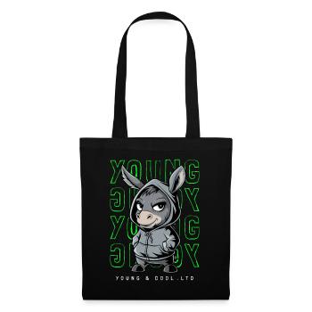 Donkey Young and Cool Animal Lover - Tote Bag - black - Front