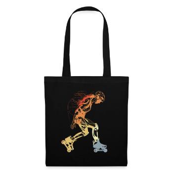 Vintage Roller Skate Girl - Tote Bag - black - Front