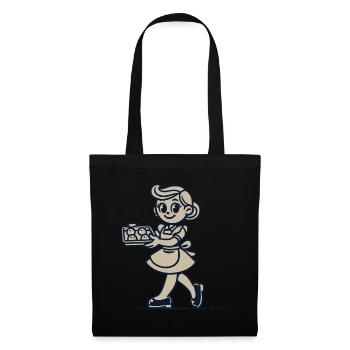 Cuisinier joyeux avec des biscuits - Sac en tissu - noir - Devant