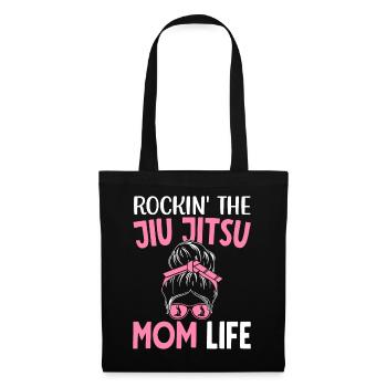 Rockin' The Jiu Jitsu Mom Life BJJ Martial Arts - Tote Bag - black - Front
