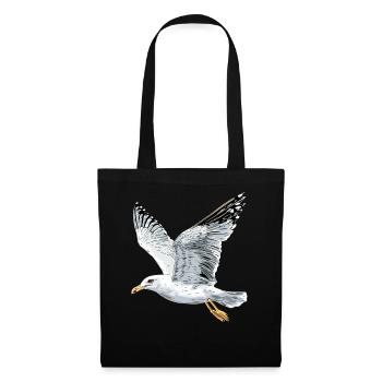 Seagull, Beach, Sea, North Sea, Baltic Sea, Herring Gull, Seagulls - Tote Bag - black - Front