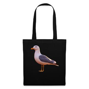 Seagull, Beach, Sea, North Sea, Baltic Sea, Herring Gull, Seagulls - Tote Bag - black - Front