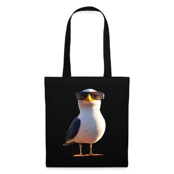 Seagull, Beach, Sea, North Sea, Baltic Sea, Herring Gull, Seagulls - Tote Bag - black - Front