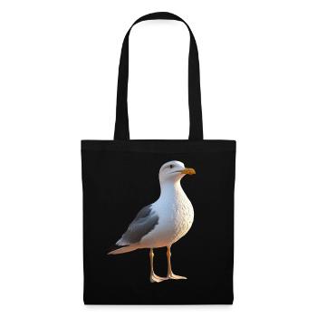 Seagull, Beach, Sea, North Sea, Baltic Sea, Herring Gull, Seagulls - Tote Bag - black - Front