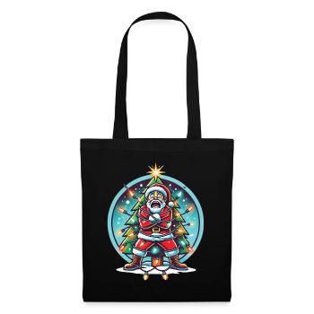 Amusement de l’électrocution de Noël avec le Père Noël - Sac en tissu - noir - Devant