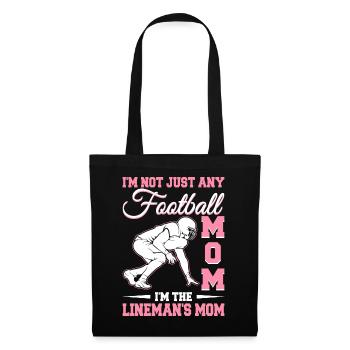 Football Mom The Mother of the Lineman Football Mom - Tote Bag - black - Front