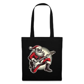 Rocking Santa Claus with guitar - Tote Bag - black - Front