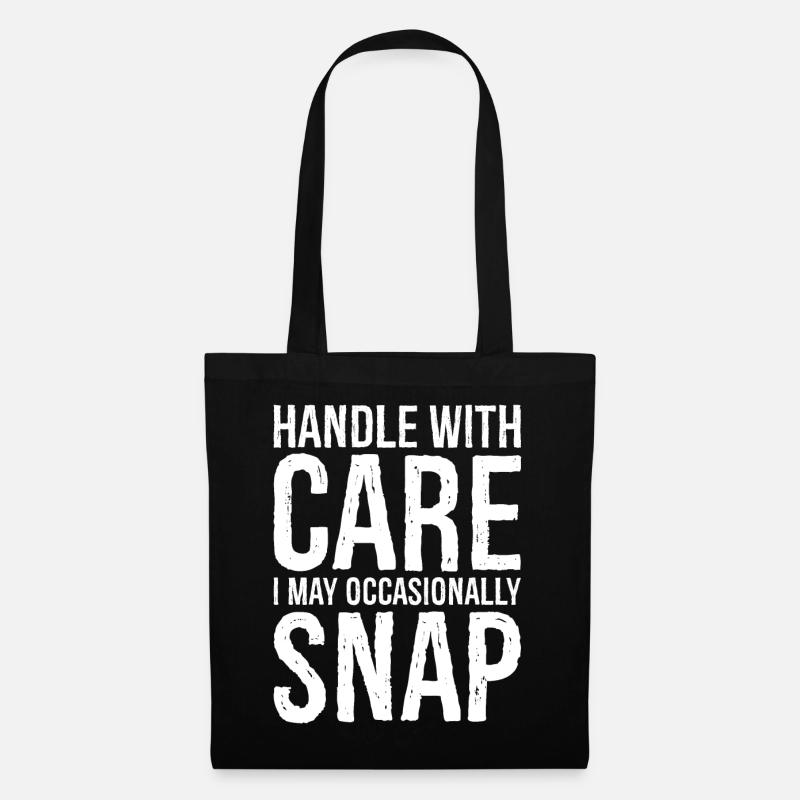 Handle with care - Tote Bag - black