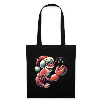 Christmas lobster with cap - Tote Bag - black - Front