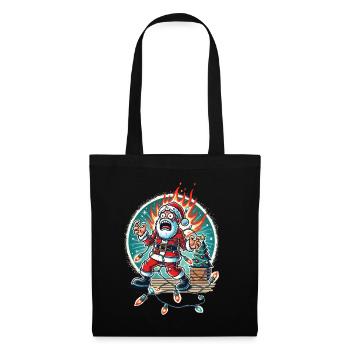 Père Noël Électrocution Chaos Humour - Sac en tissu - noir - Devant