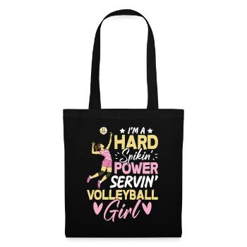 Spikin Servin Volleyball Girl Volleyball Player - Tote Bag - black - Front