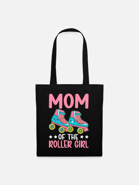 Mom Roller Girl Roller Skating Skater Girl Skater - Stoffbeutel - Schwarz