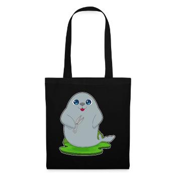 Seal Hairdresser Scissors - Tote Bag - black - Front