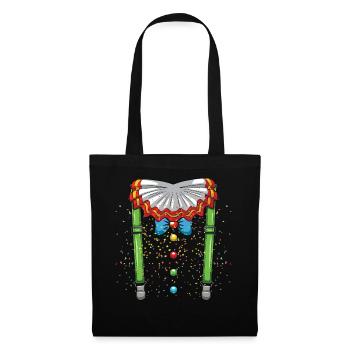 Costume de carnaval bretelles drôles boutons colorés - Sac en tissu - noir - Devant