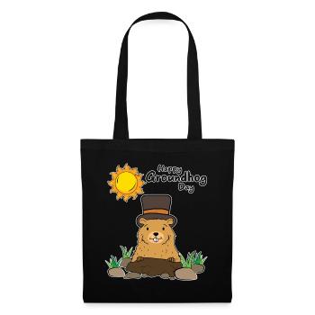 Bonne Marmotte Soleil - Sac en tissu - noir - Devant