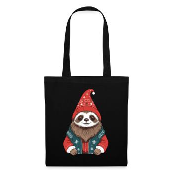 Cozy cute Christmas sloth - Tote Bag - black - Front