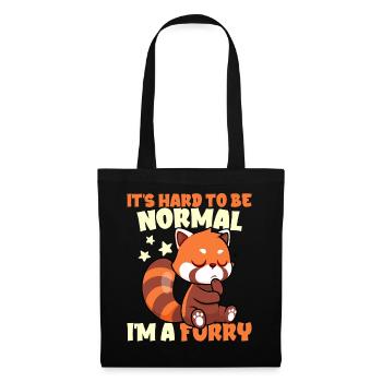 Furry Fandom Furries Fursona Hard To Be Normal - Tote Bag - black - Front