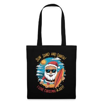Sun Sand and Santa: Christmas in July - Stoffbeutel - Schwarz - Vorne