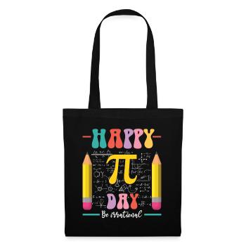 Happy Pi Day Sei Irrational - Stoffbeutel - Schwarz - Vorne