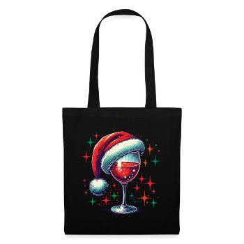 Plaisir du vin de Noël avec splendeur - Sac en tissu - noir - Devant