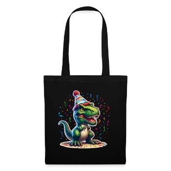 Dinosaur Birthday Dino T Rex - Tote Bag - black - Front