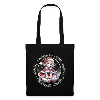 J’ai mis mon anime en pause pour Noël - Sac en tissu - noir - Devant