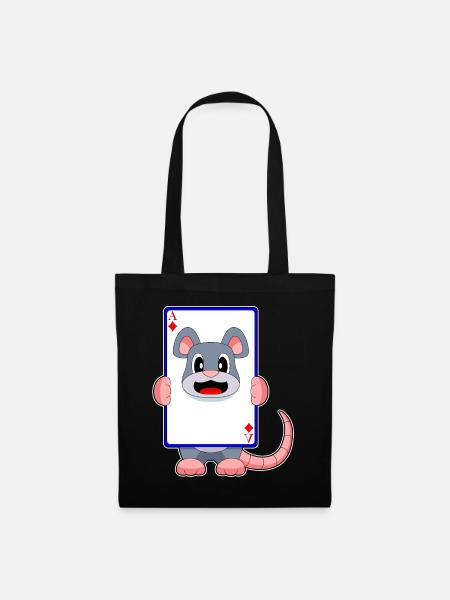 Maus Poker Pokerkarten - Stoffbeutel - Schwarz