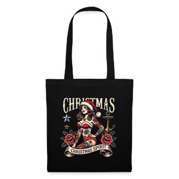 de Noël Streetwear Tattoo Esthétique - Sac en tissu - noir - Devant