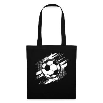 Fußball Grafik - Stoffbeutel - Schwarz - Vorne