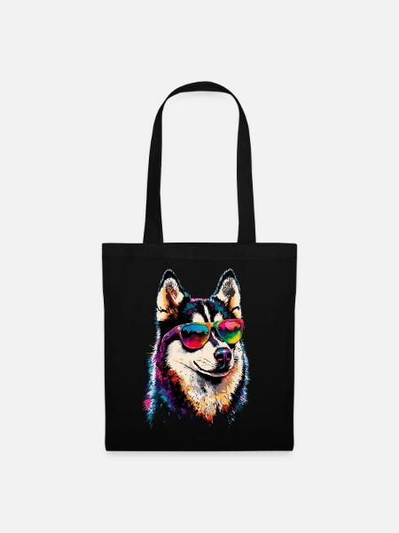 Husky Hunde Liebhaber Hund Liebe Siberian Huskys - Stoffbeutel - Schwarz