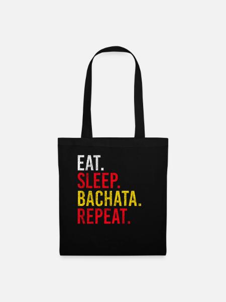 Eat Sleep Bachata Repeat Sensual Dance - Stoffbeutel - Schwarz