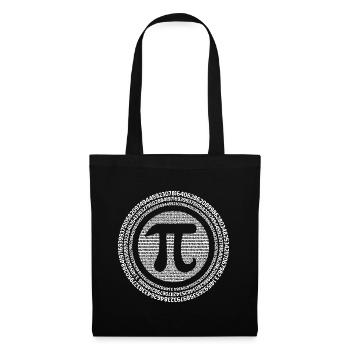 Pi Tag: Circle of numbers for math fans - Tote Bag - black - Front