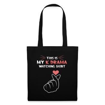 Mon activité préférée de K-drama - Sac en tissu - noir - Devant