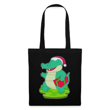 Forfait Noël crocodile - Sac en tissu - noir - Devant