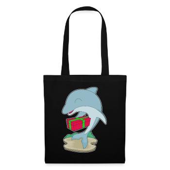 Dolphin Christmas Package - Tote Bag - black - Front