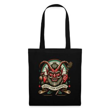 Greetings from Krampus Dark Christmas Folklore - Tote Bag - black - Front