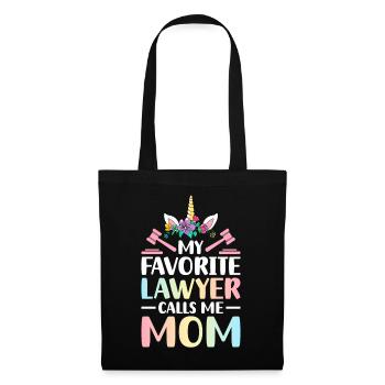 Mon avocat préféré m’appelle maman étudiante en droit - Sac en tissu - noir - Devant