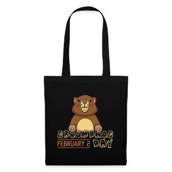Groundhog Day February 2 Cute Groundhog - Tote Bag - black - Front
