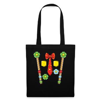 Carnival Clown Costume Colorful Flowers Tie - Tote Bag - black - Front