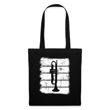 Trompette - Sac en tissu - noir - Devant