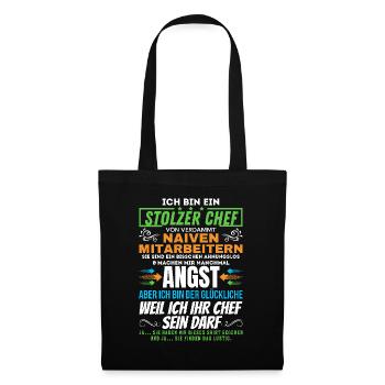 stolzer Chef von verdammt naiven Mitarbeitern - Stoffbeutel - Schwarz - Vorne