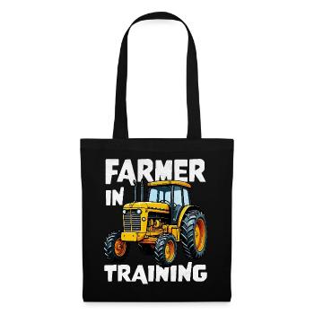 Landwirt in Ausbildung Landwirtschaftlicher Traktorliebhaber - Stoffbeutel - Schwarz - Vorne