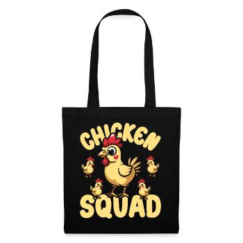 Chicken Squad - Funny Farm Family Cute Chick - Tote Bag - black - Front