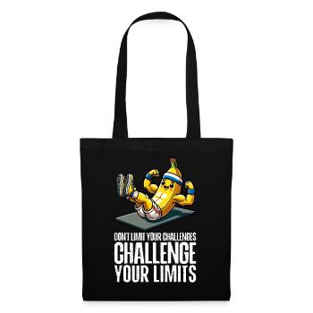 Défiez vos limites Bodybuilder Abdos - Sac en tissu - noir - Devant