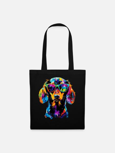Dackel Dachshund Zwergdackel Dackelclub Teckel - Tygväska - svart