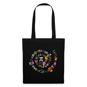 Colorful Pi Day Spiral with Numbers 3.14159 - Tote Bag - black - Front
